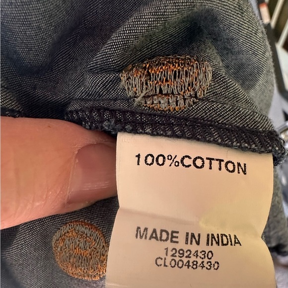 Denim & Rainbow polka dot eShakti dress XL - Picture 5 of 8